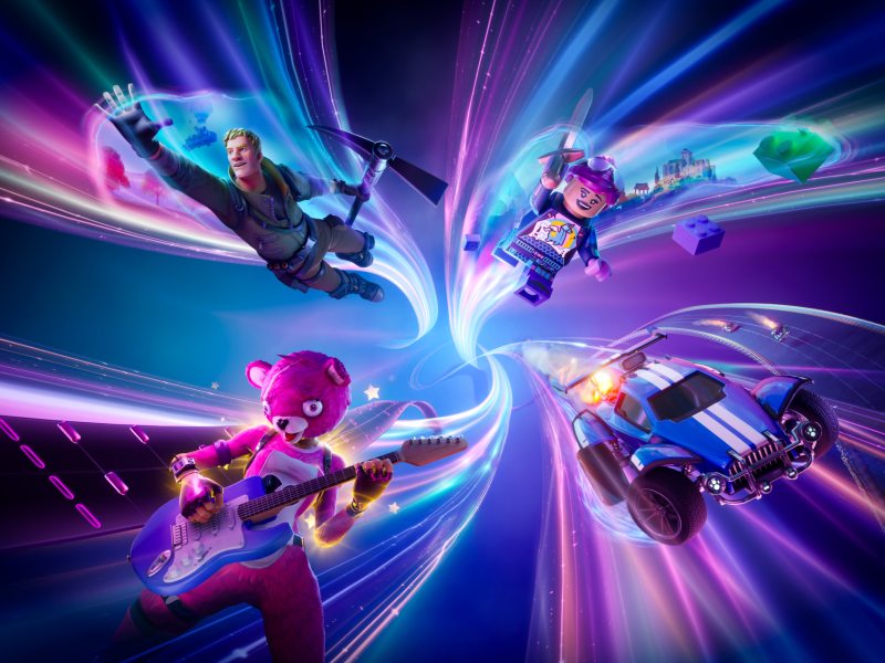 Fortnite Charaktere inklusive Lego und Racing