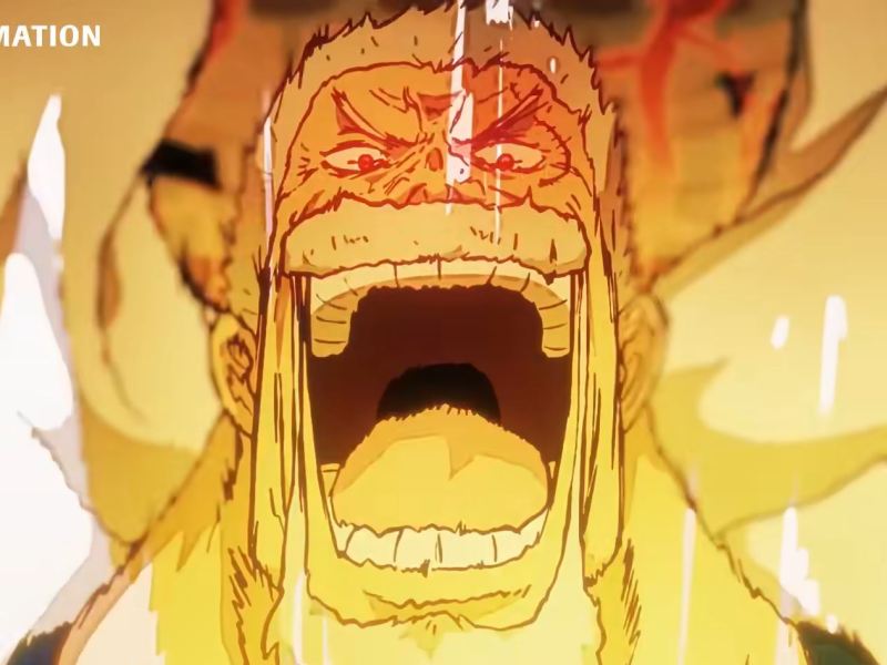 Garp aus One Piece vor seinem Galaxy Impact