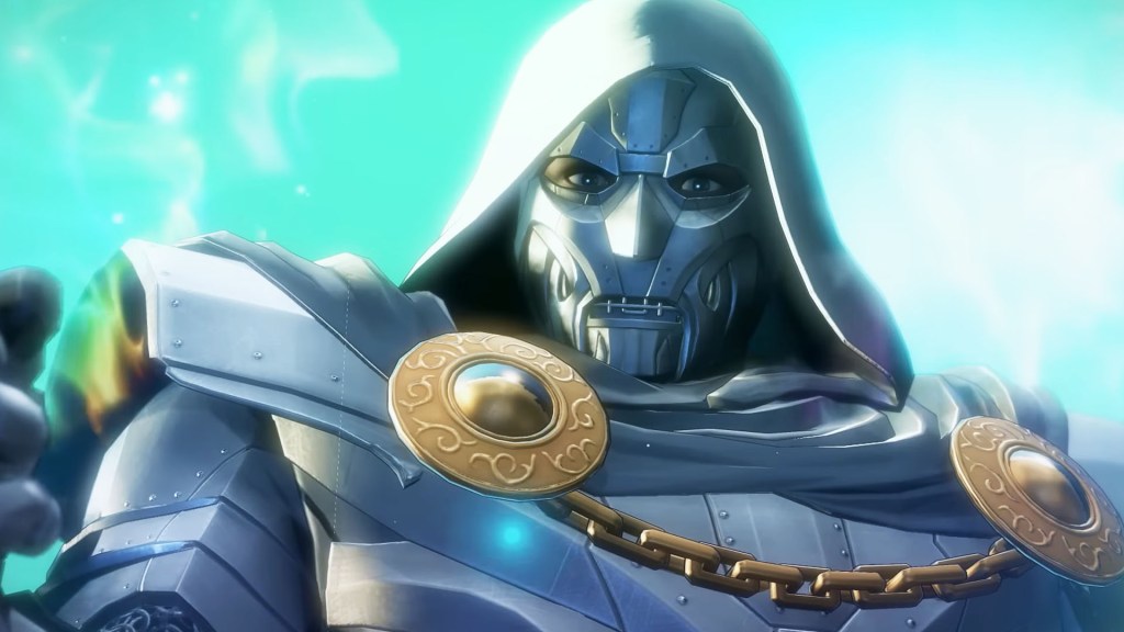 Screenshot aus Marvel Ultimate Alliance 3. Zu sehen ist aus dem DLC Doctor Doom.